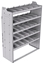 21-4863-5 Profiled back shelf unit 48"Wide x 18.5"Deep x 63"High with 5 shelves