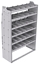 21-4872-6 Profiled back shelf unit 48"Wide x 18.5"Deep x 72"High with 6 shelves