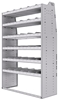 21-4872-6 Profiled back shelf unit 48"Wide x 18.5"Deep x 72"High with 6 shelves