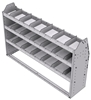 21-5336-3 Profiled back shelf unit 56"Wide x 13.5"Deep x 36"High with 3 shelves