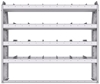 21-5348-4 Profiled back shelf unit 56"Wide x 13.5"Deep x 48"High with 4 shelves