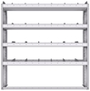 21-5358-4 Profiled back shelf unit 56"Wide x 13.5"Deep x 58"High with 4 shelves