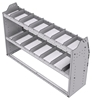 21-5536-2 Profiled back shelf unit 56"Wide x 15.5"Deep x 36"High with 2 shelves