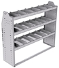 21-5548-3 Profiled back shelf unit 56"Wide x 15.5"Deep x 48"High with 3 shelves