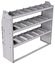 21-5548-3 Profiled back shelf unit 56"Wide x 15.5"Deep x 48"High with 3 shelves