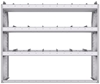 21-5548-3 Profiled back shelf unit 56"Wide x 15.5"Deep x 48"High with 3 shelves
