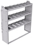 21-5558-3 Profiled back shelf unit 56"Wide x 15.5"Deep x 58"High with 3 shelves
