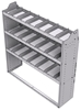 21-5558-3 Profiled back shelf unit 56"Wide x 15.5"Deep x 58"High with 3 shelves