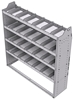 21-5558-4 Profiled back shelf unit 56"Wide x 15.5"Deep x 58"High with 4 shelves