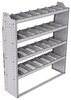 21-5563-4 Profiled back shelf unit 56"Wide x 15.5"Deep x 63"High with 4 shelves