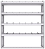 21-5563-4 Profiled back shelf unit 56"Wide x 15.5"Deep x 63"High with 4 shelves
