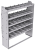 21-5563-5 Profiled back shelf unit 56"Wide x 15.5"Deep x 63"High with 5 shelves