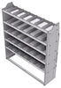 21-5563-5 Profiled back shelf unit 56"Wide x 15.5"Deep x 63"High with 5 shelves