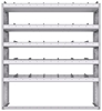 21-5563-5 Profiled back shelf unit 56"Wide x 15.5"Deep x 63"High with 5 shelves