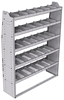 21-5572-5 Profiled back shelf unit 56"Wide x 15.5"Deep x 72"High with 5 shelves