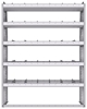 21-5572-5 Profiled back shelf unit 56"Wide x 15.5"Deep x 72"High with 5 shelves