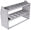 21-5836-2 Profiled back shelf unit 56"Wide x 18.5"Deep x 36"High with 2 shelves