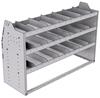 21-5836-3 Profiled back shelf unit 56"Wide x 18.5"Deep x 36"High with 3 shelves