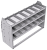 21-5836-3 Profiled back shelf unit 56"Wide x 18.5"Deep x 36"High with 3 shelves