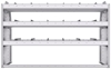 21-5836-3 Profiled back shelf unit 56"Wide x 18.5"Deep x 36"High with 3 shelves