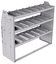 21-5848-3 Profiled back shelf unit 56"Wide x 18.5"Deep x 48"High with 3 shelves