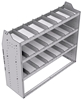 21-5848-3 Profiled back shelf unit 56"Wide x 18.5"Deep x 48"High with 3 shelves
