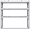 21-5858-3 Profiled back shelf unit 56"Wide x 18.5"Deep x 58"High with 3 shelves