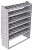21-5872-6 Profiled back shelf unit 56"Wide x 18.5"Deep x 72"High with 6 shelves