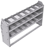 21-6336-3 Profiled back shelf unit 60"Wide x 13.5"Deep x 36"High with 3 shelves