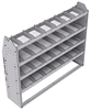 21-6348-4 Profiled back shelf unit 60"Wide x 13.5"Deep x 48"High with 4 shelves