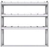 21-6358-3 Profiled back shelf unit 60"Wide x 13.5"Deep x 58"High with 3 shelves