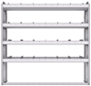 21-6358-4 Profiled back shelf unit 60"Wide x 13.5"Deep x 58"High with 4 shelves