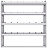 21-6363-4 Profiled back shelf unit 60"Wide x 13.5"Deep x 63"High with 4 shelves