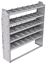 21-6363-5 Profiled back shelf unit 60"Wide x 13.5"Deep x 63"High with 5 shelves