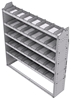 21-6363-5 Profiled back shelf unit 60"Wide x 13.5"Deep x 63"High with 5 shelves