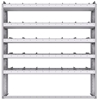 21-6363-5 Profiled back shelf unit 60"Wide x 13.5"Deep x 63"High with 5 shelves