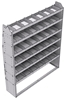 21-6372-6 Profiled back shelf unit 60"Wide x 13.5"Deep x 72"High with 6 shelves