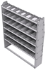 21-6372-6 Profiled back shelf unit 60"Wide x 13.5"Deep x 72"High with 6 shelves