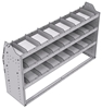 21-6536-3 Profiled back shelf unit 60"Wide x 15.5"Deep x 36"High with 3 shelves