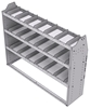 21-6548-3 Profiled back shelf unit 60"Wide x 15.5"Deep x 48"High with 3 shelves