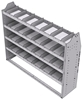 21-6548-4 Profiled back shelf unit 60"Wide x 15.5"Deep x 48"High with 4 shelves