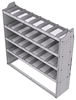 21-6558-4 Profiled back shelf unit 60"Wide x 15.5"Deep x 58"High with 4 shelves
