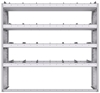 21-6558-4 Profiled back shelf unit 60"Wide x 15.5"Deep x 58"High with 4 shelves