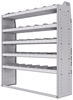 21-6563-5 Profiled back shelf unit 60"Wide x 15.5"Deep x 63"High with 5 shelves