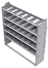 21-6563-5 Profiled back shelf unit 60"Wide x 15.5"Deep x 63"High with 5 shelves