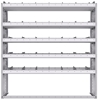 21-6563-5 Profiled back shelf unit 60"Wide x 15.5"Deep x 63"High with 5 shelves