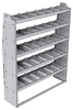21-6572-5 Profiled back shelf unit 60"Wide x 15.5"Deep x 72"High with 5 shelves