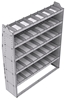 21-6572-5 Profiled back shelf unit 60"Wide x 15.5"Deep x 72"High with 5 shelves