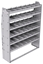 21-6572-6 Profiled back shelf unit 60"Wide x 15.5"Deep x 72"High with 6 shelves