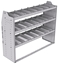21-6848-3 Profiled back shelf unit 60"Wide x 18.5"Deep x 48"High with 3 shelves